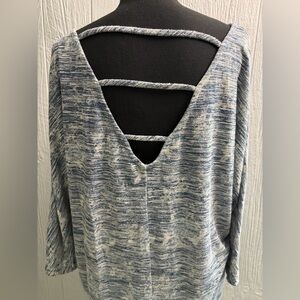 Faded Glory Womens Plus Size 2X (18W-20W) Side Cinch Bar back Dolman top/blouse